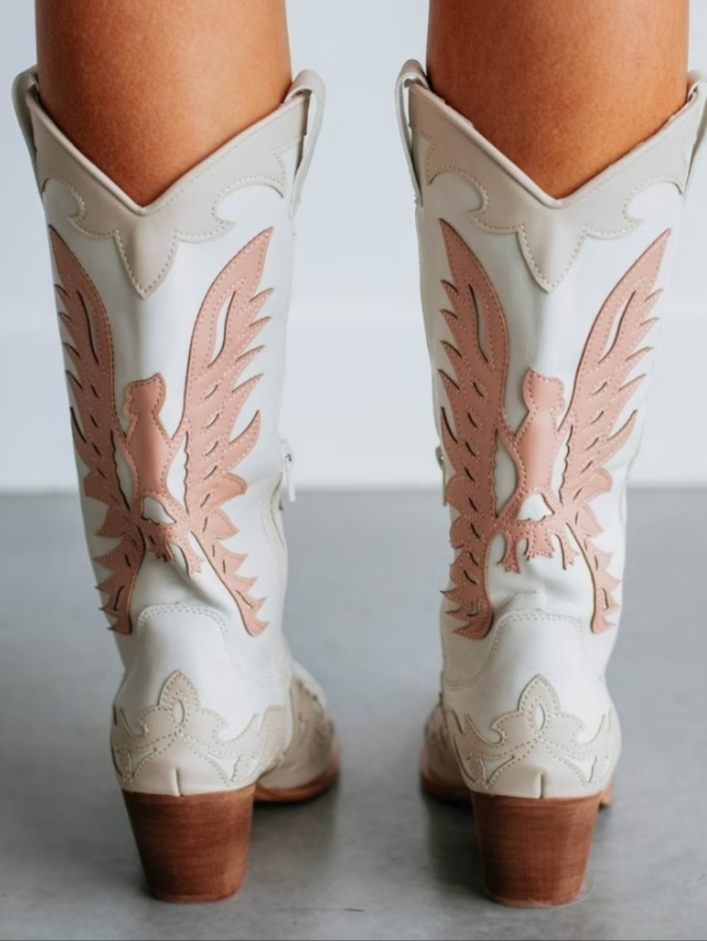 Mi.iM Take Me To Nashville Cowgirl Boots - Ivory Size 6 - Picture 4 of 7